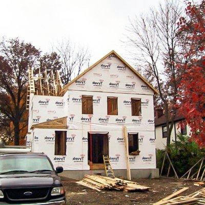 Mariemont house under construction Wilcox Architecture Cincinnati